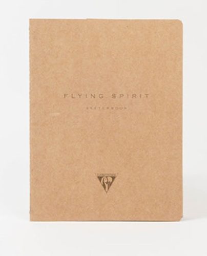 Clairefontaine Flying Spirit vázlatfüzet, elefántcsont rajzpapír, fűzött 90 g/m2 120 oldal, 16x21 cm
