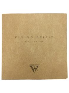 Clairefontaine Flying Spirit vázlatfüzet, elefántcsont rajzpapír, fűzött 90 g/m2 120 oldal, 15,5 x 15,5 cm