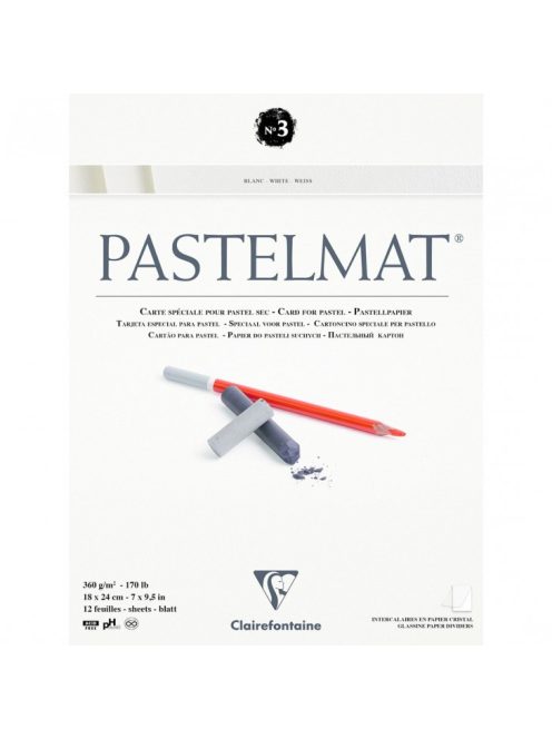 Pastelmat pasztelltömb 360g 18x24cm 12 lap - Fehér