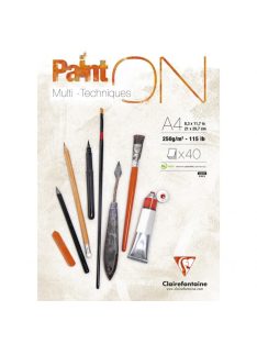 PaintON rajztömb, finom fehér papír, vegyes technikákhoz 250 g/m2 40 ív A4