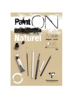 PaintON Kraft rajztömb, enyhén szemcsés papír, vegyes technikákhoz 250 g/m2 30 ív A3