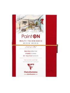 PaintON tömb, varrott, sima fehér papír, vegyes technikákhoz 250 g/m2 32 ív 14,8 x 21 A5