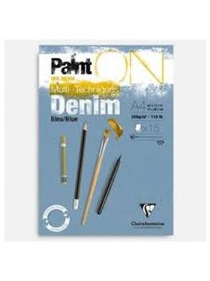 PaintON rajztömb, farmerkék színű, enyhén szemcsés papír, vegyes technikákhoz 250 gr A4