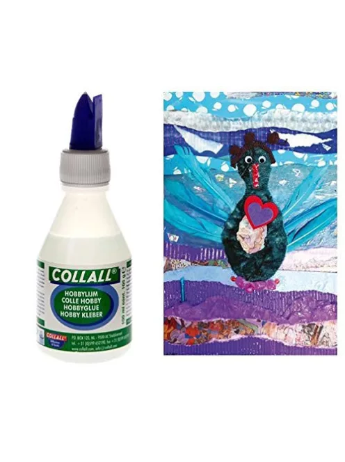Hobbyragasztó, vízbázisú, mosható, 100ml - COLLALL