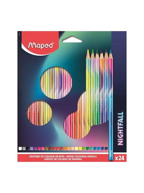 Színes ceruza készlet, háromszögletű, MAPED "Ni...