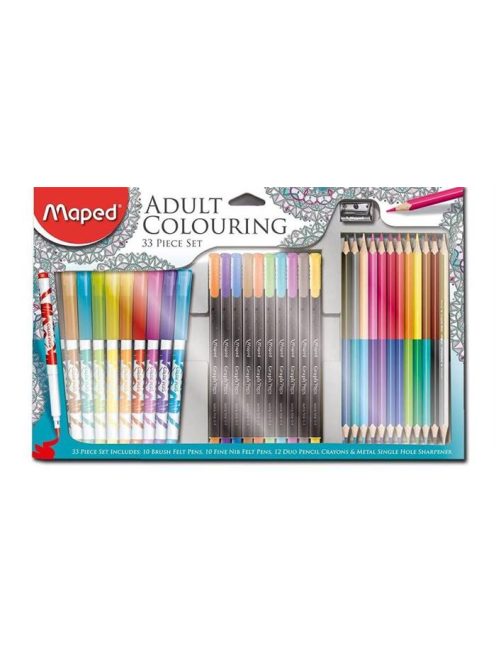 Felnőtt színezőkészlet, MAPED, 33 darabos