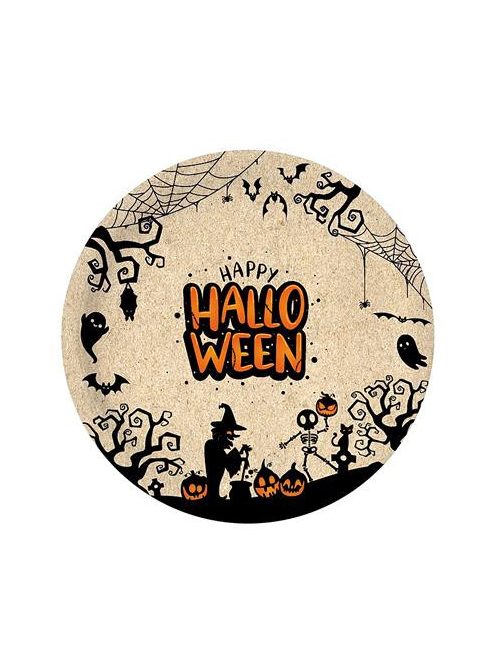 Tányér, papír, 23 cm, "Halloween"