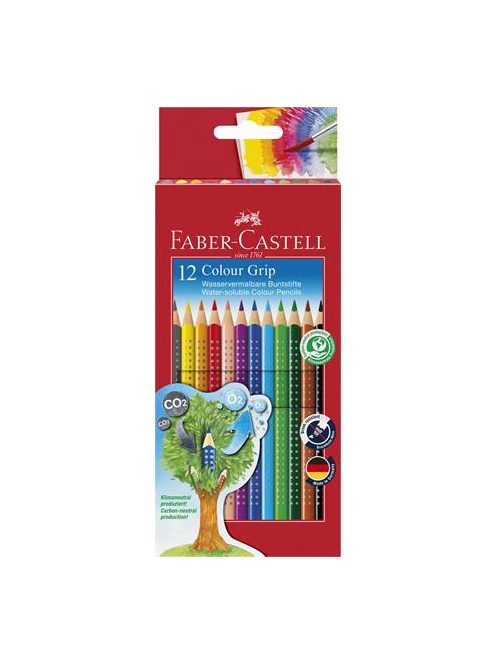 Színes ceruza készlet, háromszögletű, FABER-CAS...