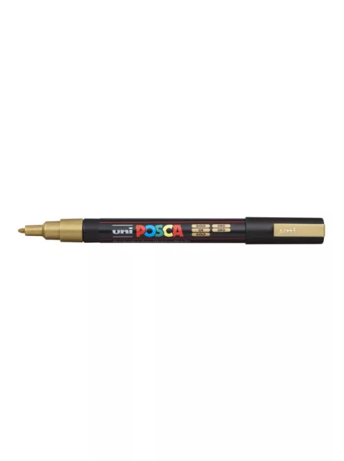 Dekormarker, 0,9-1,3 mm, UNI "Posca PC-3M", arany