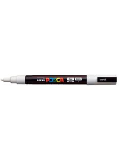 Dekormarker, 0,9-1,3 mm, UNI Posca PC-3M - Fehér 01