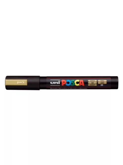 Dekormarker, 1,8-2,5 mm, UNI "Posca PC-5M", arany