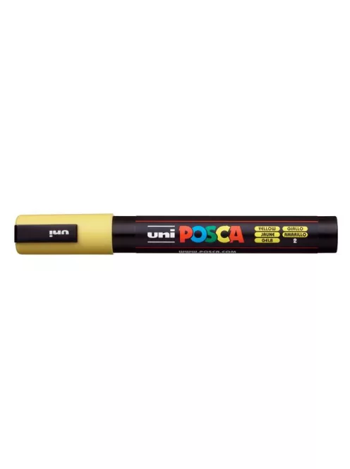Dekormarker, 1,8-2,5 mm, UNI "Posca PC-5M", sárga