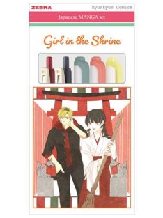 Írószer készlet, ZEBRA "Manga Set, Girl in the...