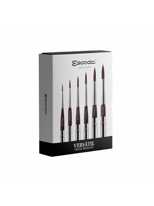 Ecset - Escoda 1242 Versatil 6 Set - szintetikus ecset szett, utazó készlet, összecsukható