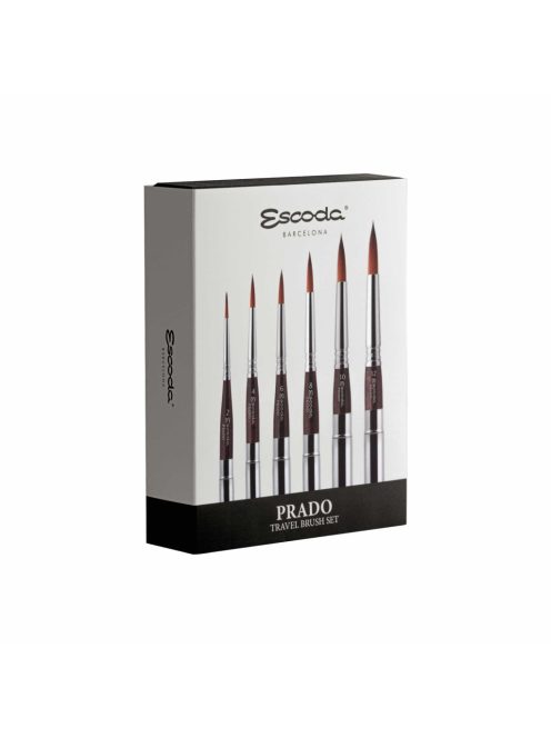 Ecset - Escoda 1244 Prado 6 Set - szintetikus ecset szett, utazó készlet, összecsukható