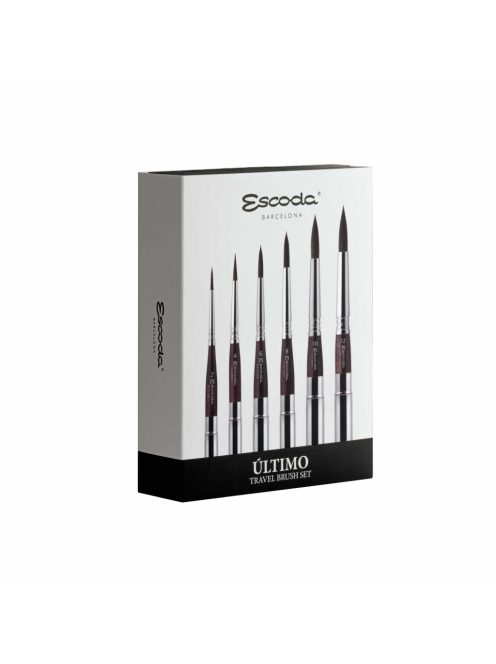 Ecset - Escoda 1245 Ultimo 6 Set - szintetikus ecset szett, utazó készlet, összecsukható