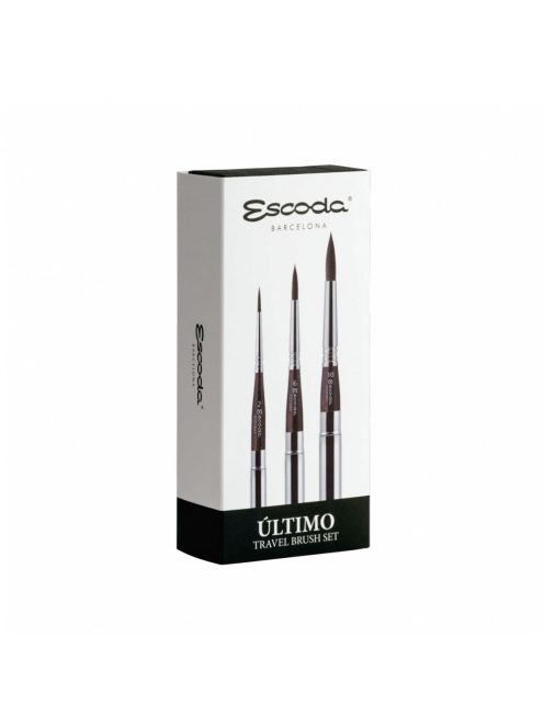 Ecset - Escoda 1255 Ultimo 3 Set - szintetikus ecset szett, utazó készlet, összecsukható