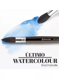   Ecset - Escoda Ultimo - szintetikus ecset, rövidnyelű, kerek, összemosó ecset - 10-es méret