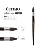Ecset - Escoda Ultimo - szintetikus ecset, rövidnyelű, kerek, összemosó ecset - 10-es méret