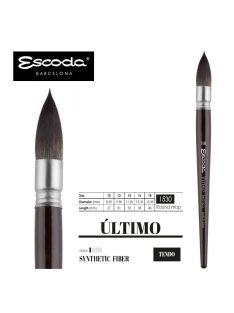 Ecset - Escoda Ultimo - szintetikus ecset, rövidnyelű, kerek elmosó - 12-es méret