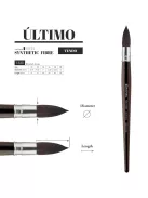 Ecset - Escoda Ultimo - szintetikus ecset, rövidnyelű, kerek elmosó - 12-es méret