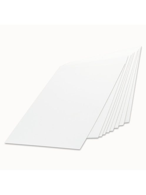 Karcfólia csomag, üres, fehér - ESSDEE 10 White Scraperboard 152x101mm