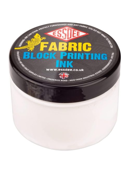 Linofesték textilre, prémium minőségű - ESSDEE Fabric Printing Ink White 150ml - Fehér