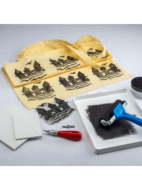 Művészlinókészlet - ESSDEE Fabric Lino Printing Kit - Textilnyomó készlet