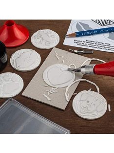 Művészlinókészlet - ESSDEE Lino Cutter and Stamp Carving Kit - 10 késsel és 5 körlinóval