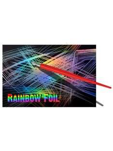   Karcfólia csomag, üres, szivárványos - ESSDEE 10 Rainbow Foil 305x229mm