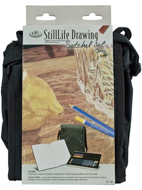 Rajzkészlet - Csendélet rajzolás készlet fém ceruzatartóval és válltáskával