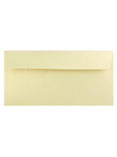   Glamour Metálfényű DL boríték csomag - 10 db, 22x11 cm - Krémszínű