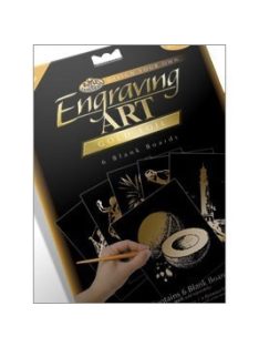 Kreatív hobby - Karcfólia, arany 6 db-os - 20x25 cm