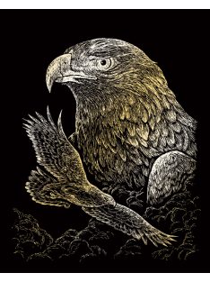 Kreatív hobby - Képkarc készlet - Arany - Sasok