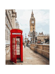 Számozott kifestő készlet vászonra 40x50 cm - Londoni életkép