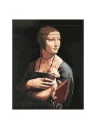 Számozott kifestő készlet vászonra 40x50 cm - Leonardo da Vinci: Hölgy hermelinnel