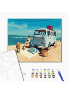 Számozott kifestő készlet vászonra 40x50 cm - Piknik