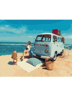 Számozott kifestő készlet vászonra 40x50 cm - Piknik