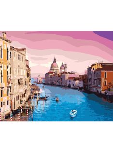 Számozott kifestő készlet vászonra 40x50 cm - Velence
