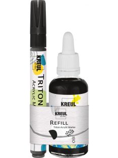   KREUL Triton Akril Marker Újratöltő készlet - Vágott fekete készlet