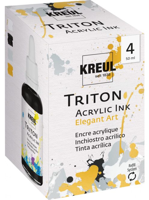 KREUL Triton Elegant Art - Akriltinta készlet - 4 x 50 ml készlet