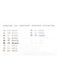 Kuretake ZIG Cartoonist Mangaka Tűfilc Fekete 08