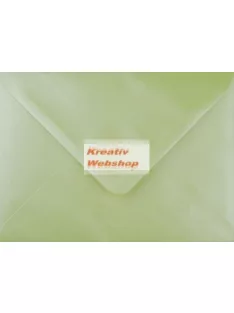 Boríték - Menta fagyi színű Jázmin C6 Színes Boríték, Gyöngyház fényű