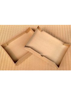 Kihajtogatható papírdoboz - natúr, lapos, A4, 5cm magas