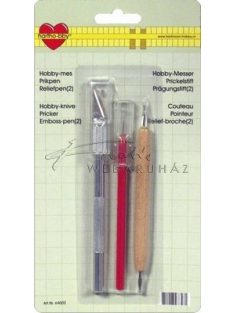   Embossing készlet késsel, szurkáló tűvel és embossing szerszámmal