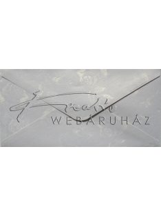 Fehér Gyöngyházfényű rózsás DL boríték, 22x11 cm