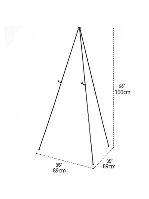 Festőállvány, Acél - MEEDEN Steel Folding Tripod Display Easel 63'' Tall Adjustable - 160cm