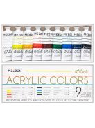 Akrilfesték készlet - MEEDEN Heavy Body Acrylic Paint Set, 9x60 ml  - Alapszínek