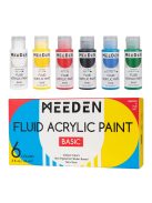 Akrilfesték készlet - MEEDEN Fluid Acrylic Paint Set, 6 Vibrant Colors 6x60 ml  - BASIC