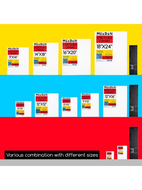 	 M-ART keretre feszített festővászon, 280 gr, 100% pamutból, négyszer alapozott - 40 x 50 cm